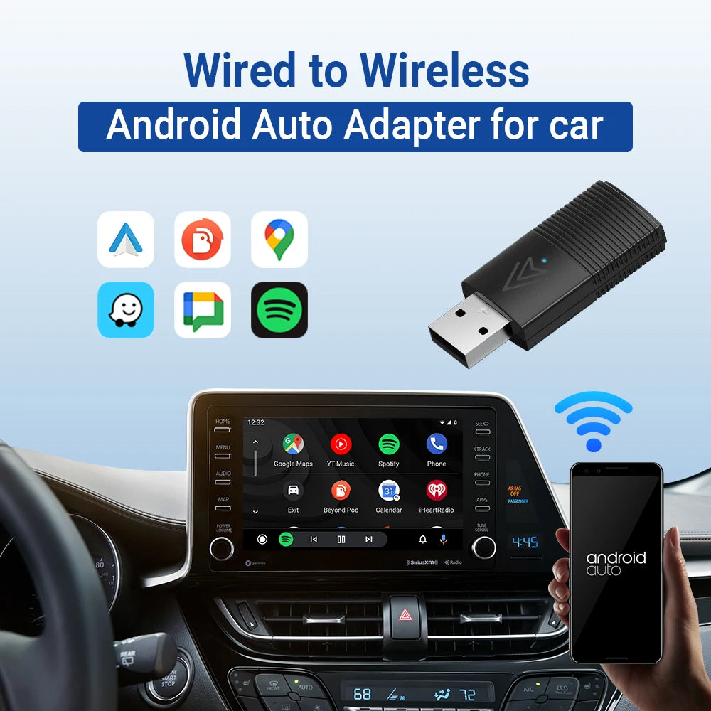 Mini Wireless Android Auto Adapter – Smart System for Android 11.0 Phones