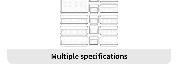 Drawer Organizers Set Clear Plastic