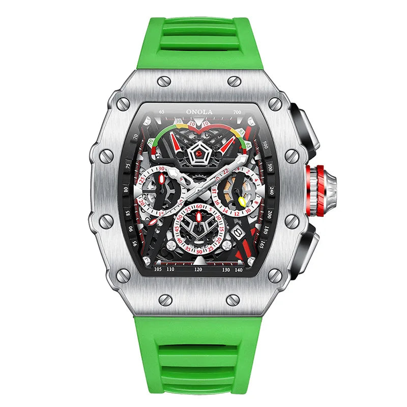 ONOLA Quartz Wristwatch – Men’s Casual Sports Chronograph with Luminous Hands