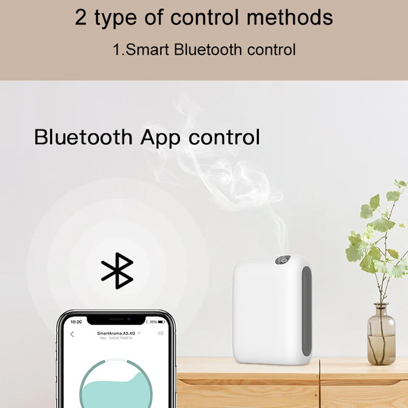 Smart Aroma Diffuser – Bluetooth Essential Oil Fragrance Machine for Home & Hotel