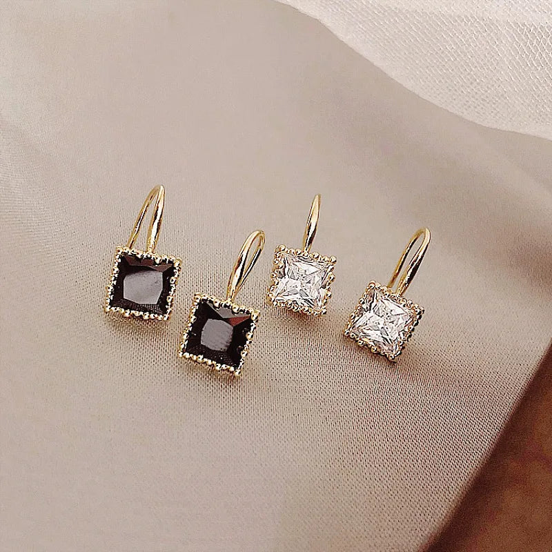 Fashion Square Diamond Earrings