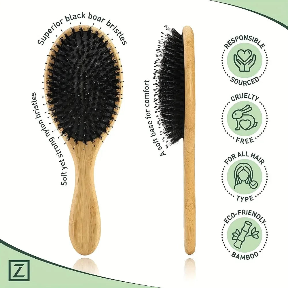 Natural Boar Bristle Hair Brush