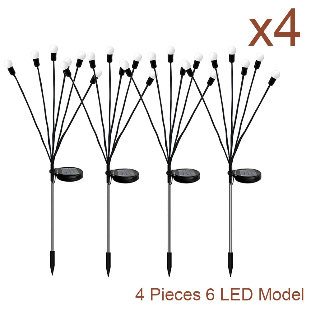 Solar LED String Fairy Lights Path Lawn Landscape Firefly Lamp