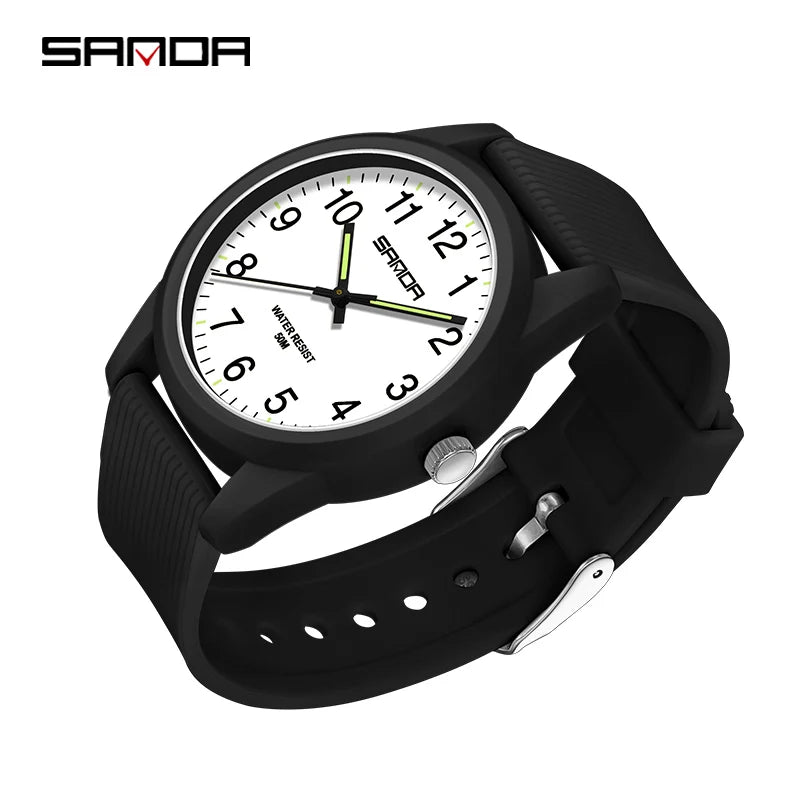 Fashion Quartz Sport Watch – Waterproof, Japan Battery, Unisex Design