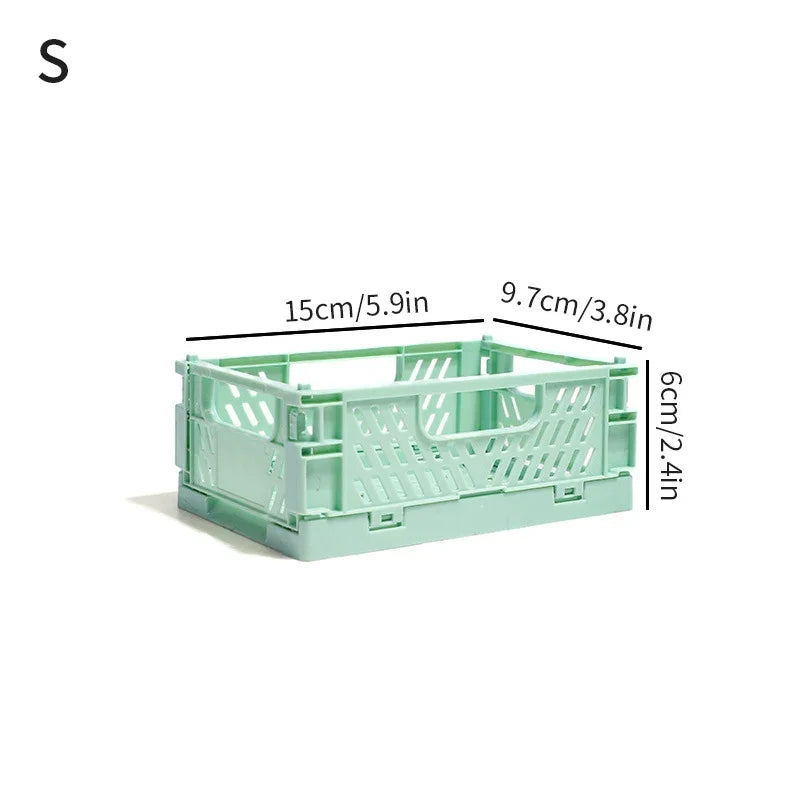 Household Plastic Foldable Storage Basket