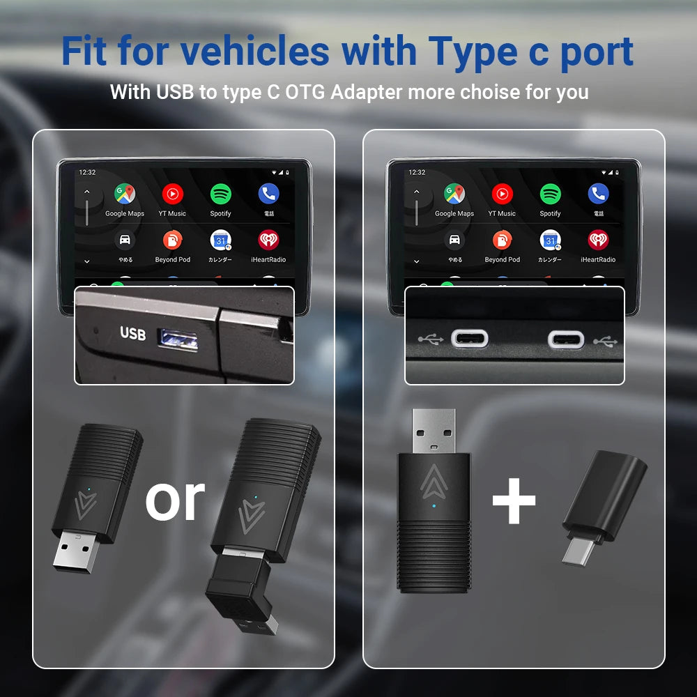 Mini Wireless Android Auto Adapter – Smart System for Android 11.0 Phones