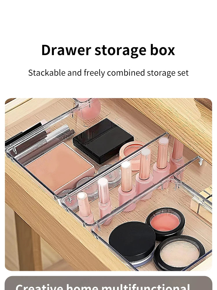 Drawer Organizers Set Clear Plastic