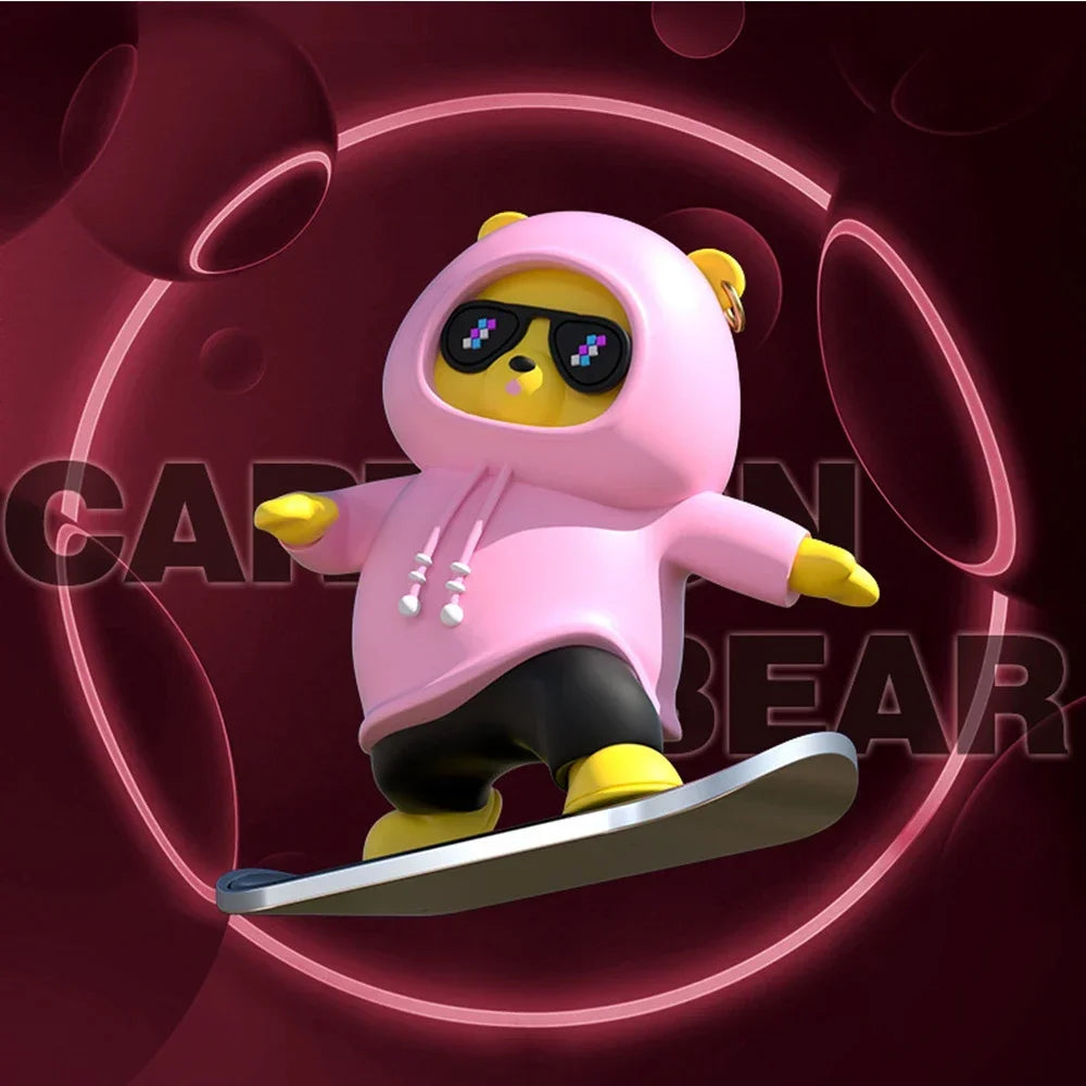 Automatic Sliding Skateboard Bear Car Ornaments