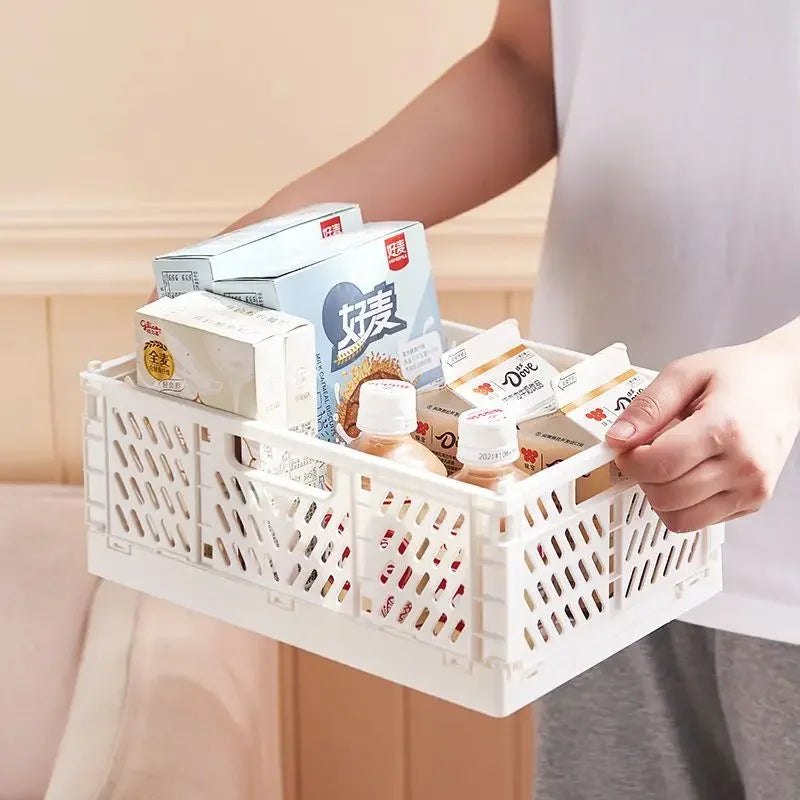 Household Plastic Foldable Storage Basket