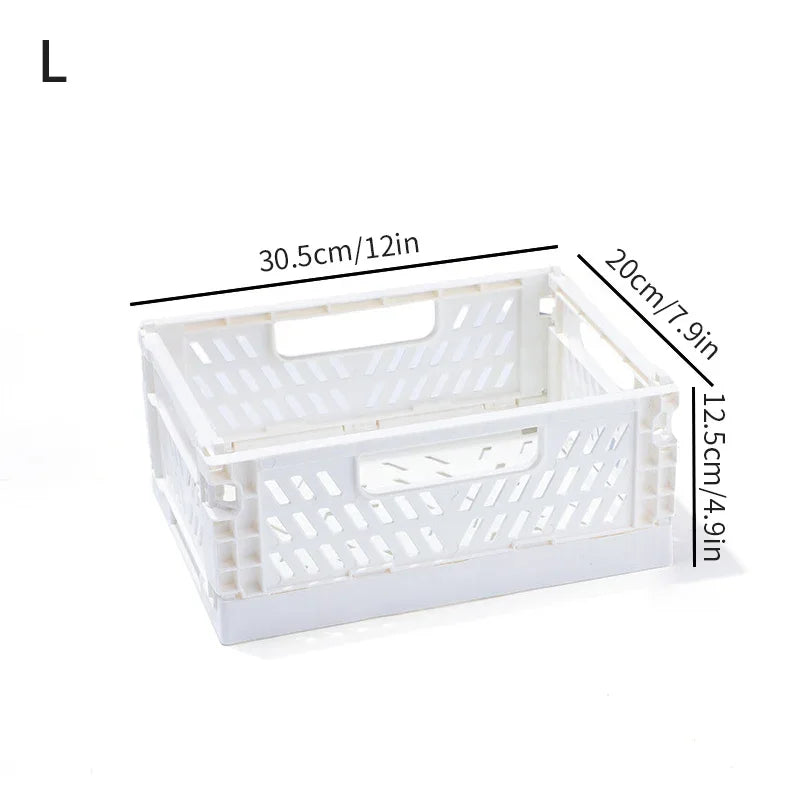 Household Plastic Foldable Storage Basket