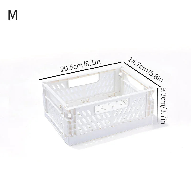 Household Plastic Foldable Storage Basket