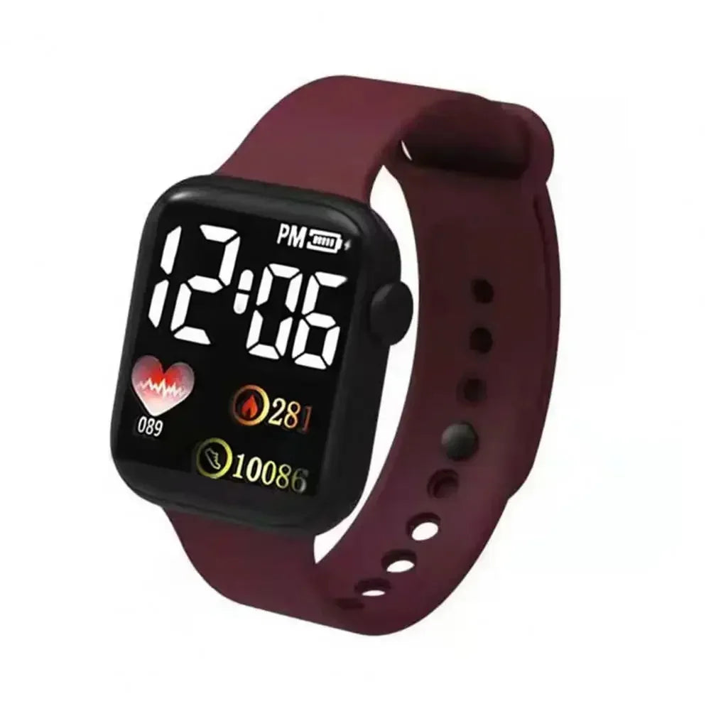 LED Sports Smart Watch – Digital Silicone Wristwatch for Men & Women