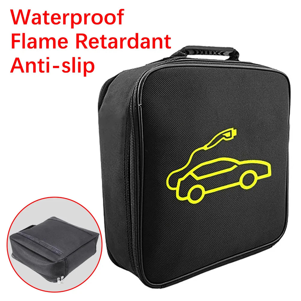 EV Car Charging Cable Storage Bag – Waterproof & Fire-Retardant Charger Container