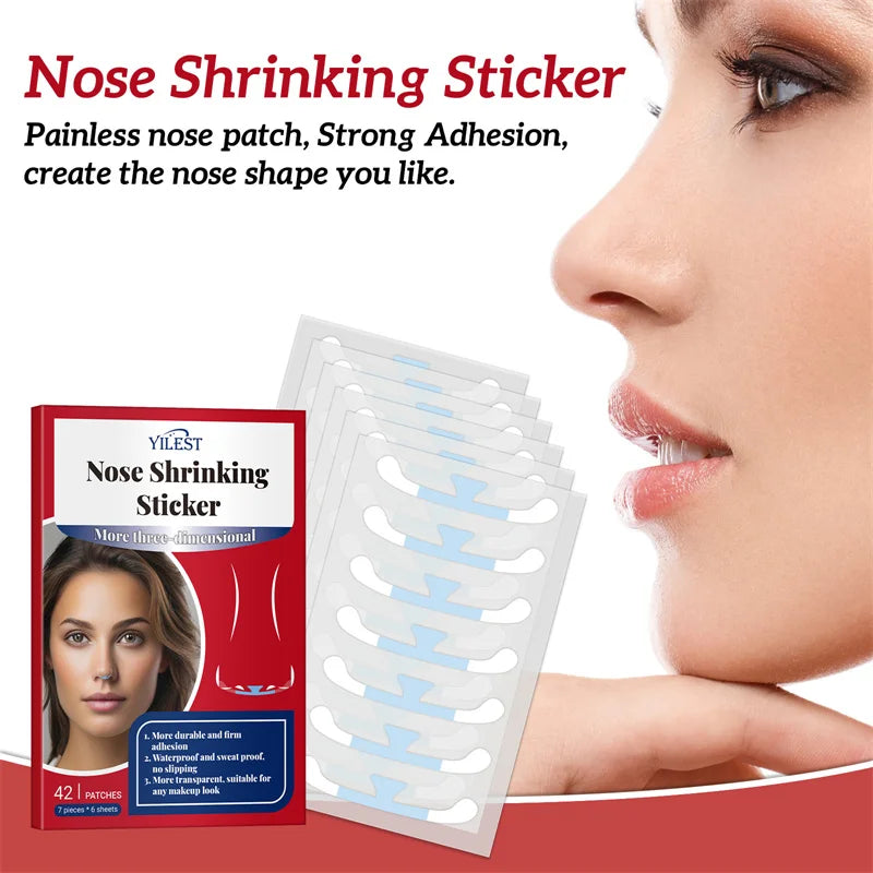 Cosplay Nose Shrink Strips – Invisible Nose Wing Stickers for Slimming