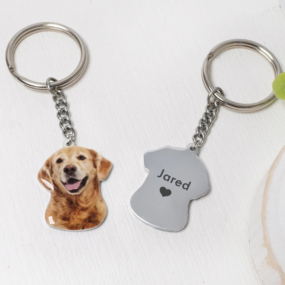 Personalized Pet Photo Keychain – Custom Dog & Cat Keyring Gift for Animal Lovers