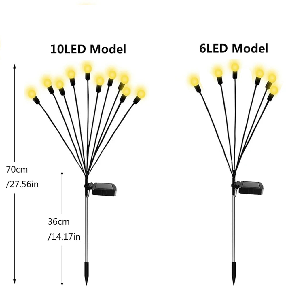 Solar LED String Fairy Lights Path Lawn Landscape Firefly Lamp