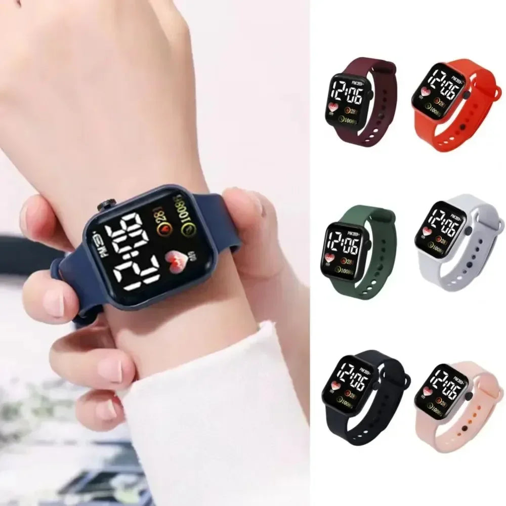 LED Sports Smart Watch – Digital Silicone Wristwatch for Men & Women