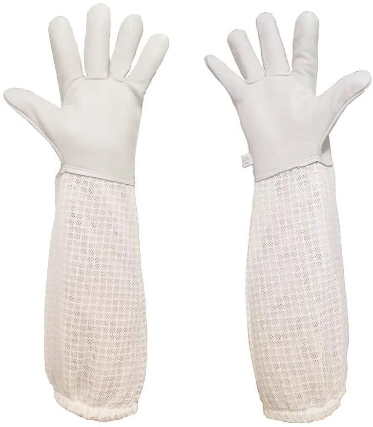 Three-Layer Breathable Mesh Sheepskin Anti-Bee Gloves – Protection Gloves