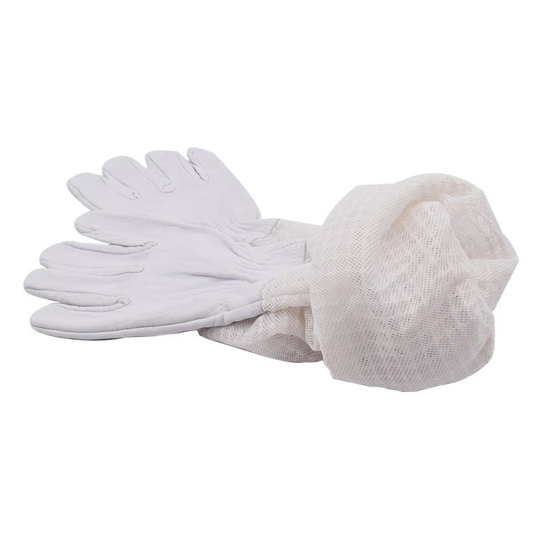 Three-Layer Breathable Mesh Sheepskin Anti-Bee Gloves – Protection Gloves